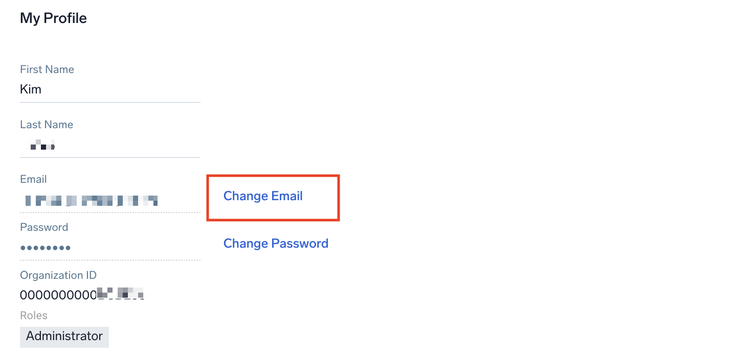 Change email