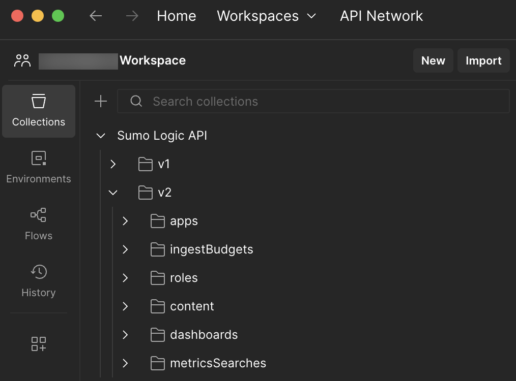Imported API specification