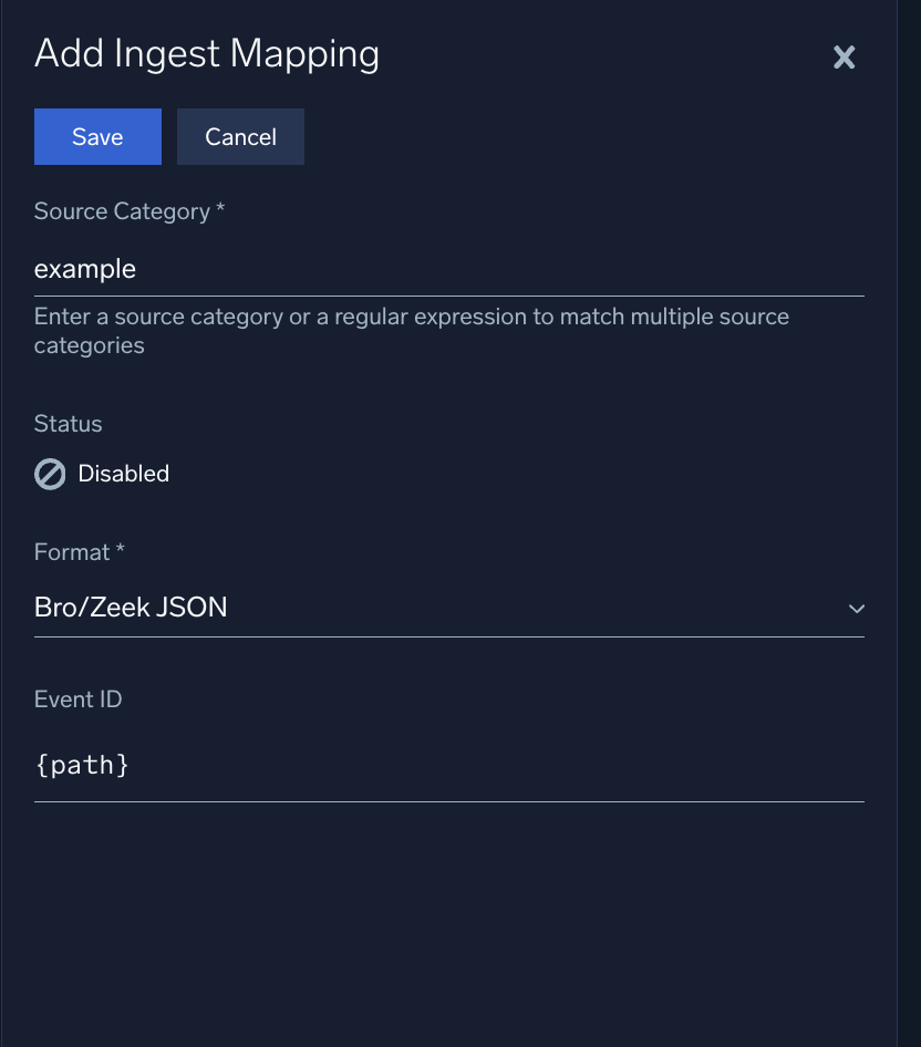 Corelight edit mappings