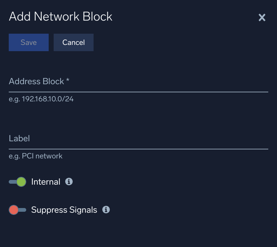Create network block