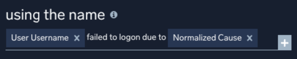 Example signal name on a rule