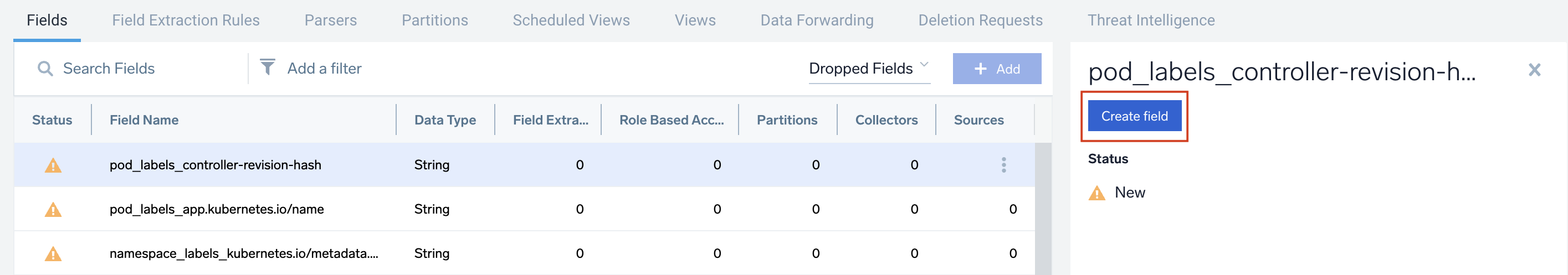 create-field-from-dropped-table