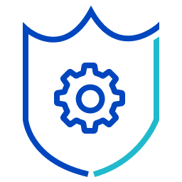 Shield and gear icon