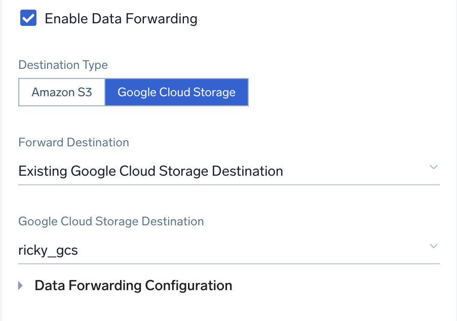 Forwarding destination options