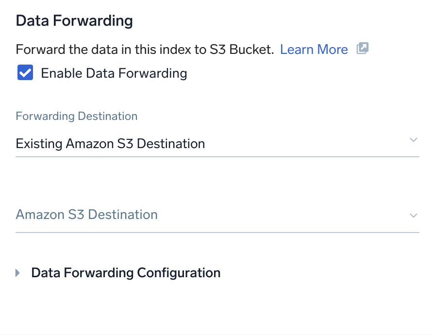 Forwarding destination options