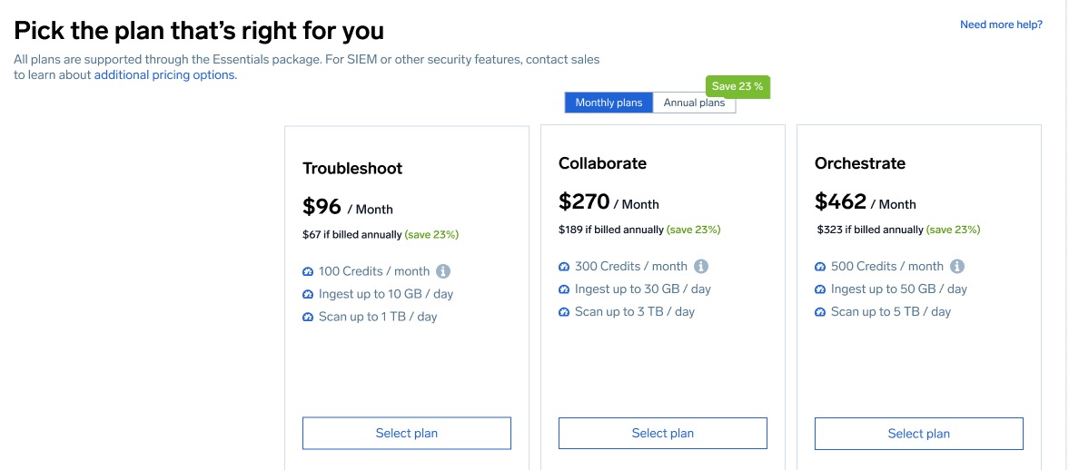 Essentials landing page checkout