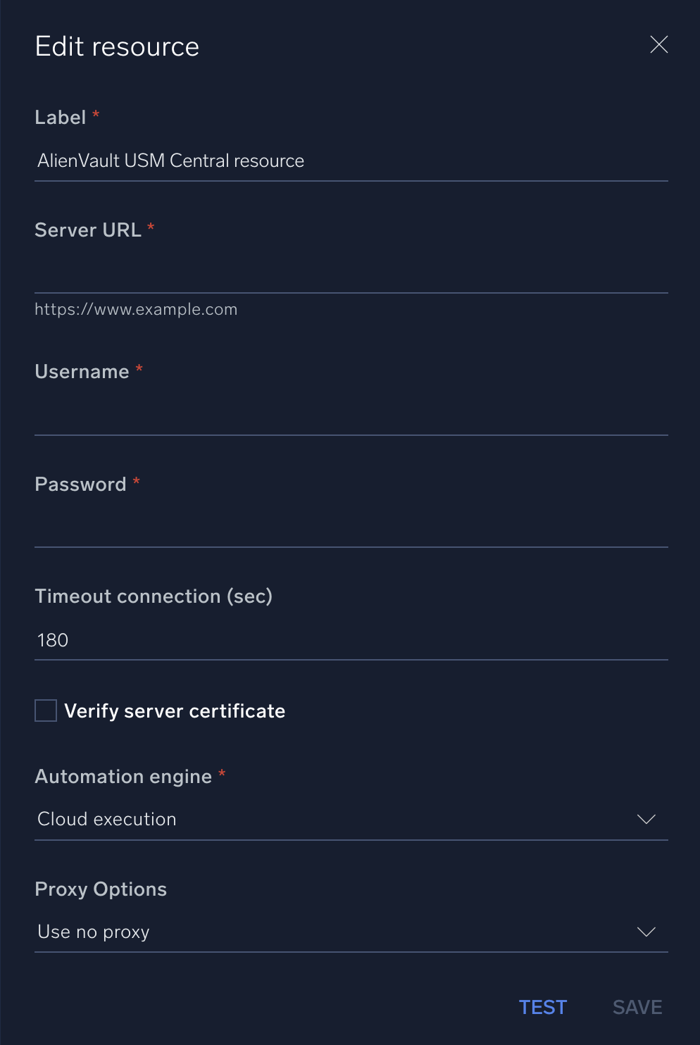 Alienvault USM Central configuration