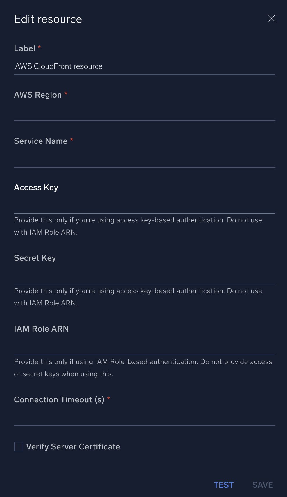 AWS CloudFront configuration