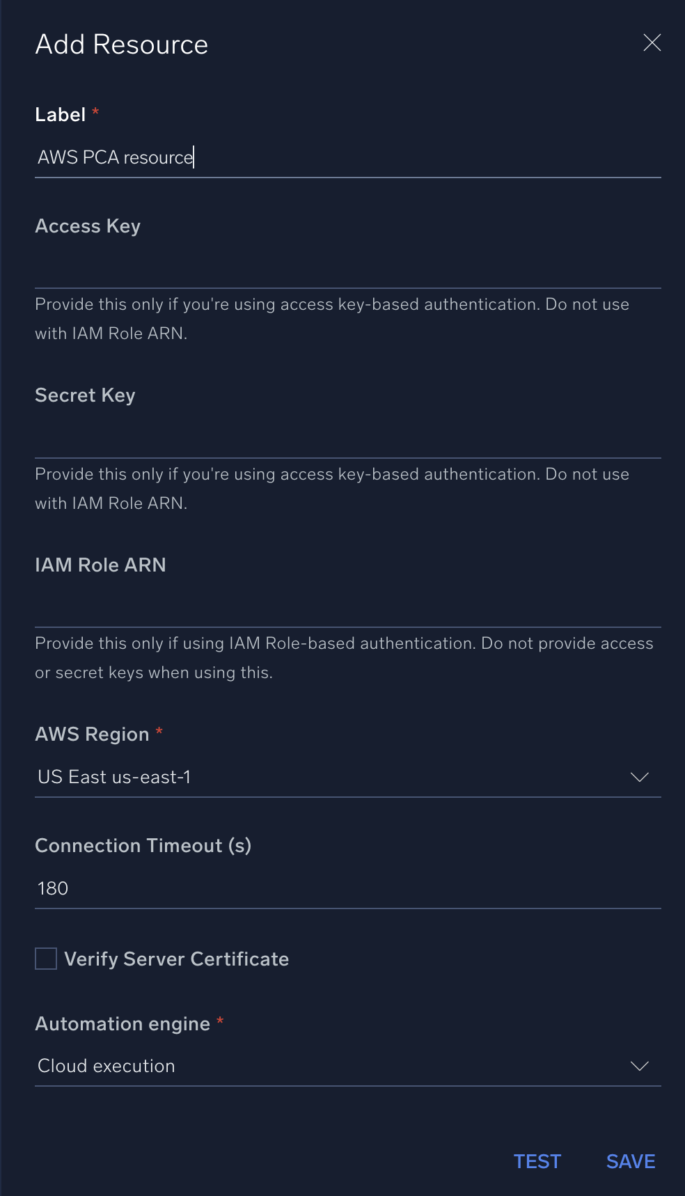 AWS Private Certificate Authority configuration