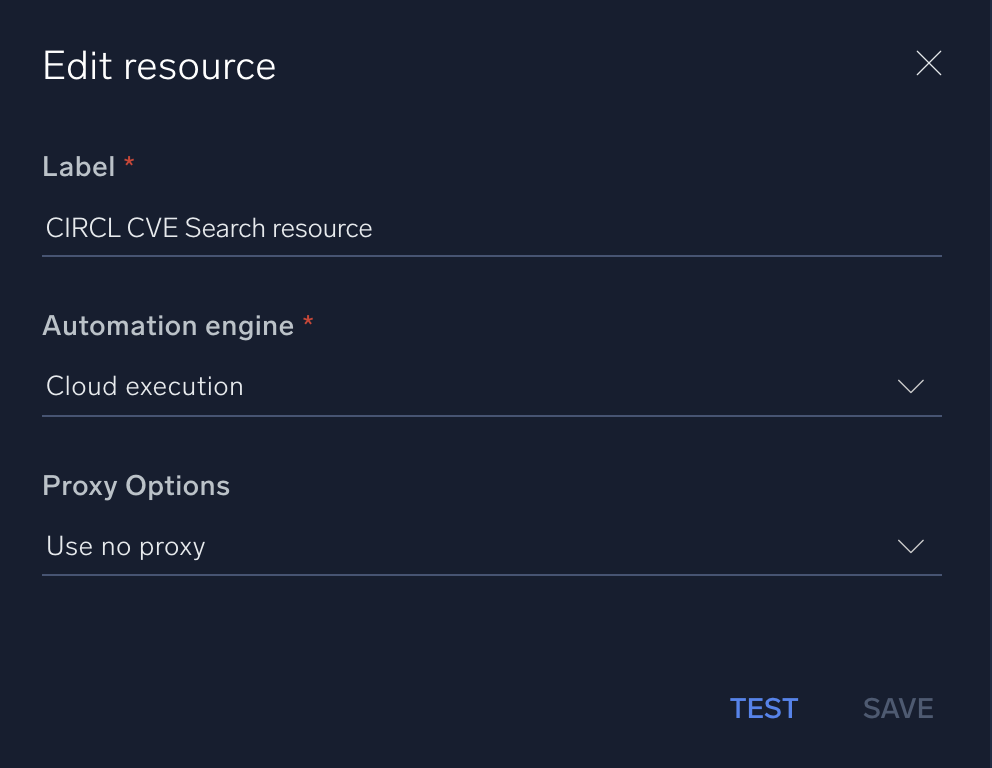 Circl CVE Search configuration