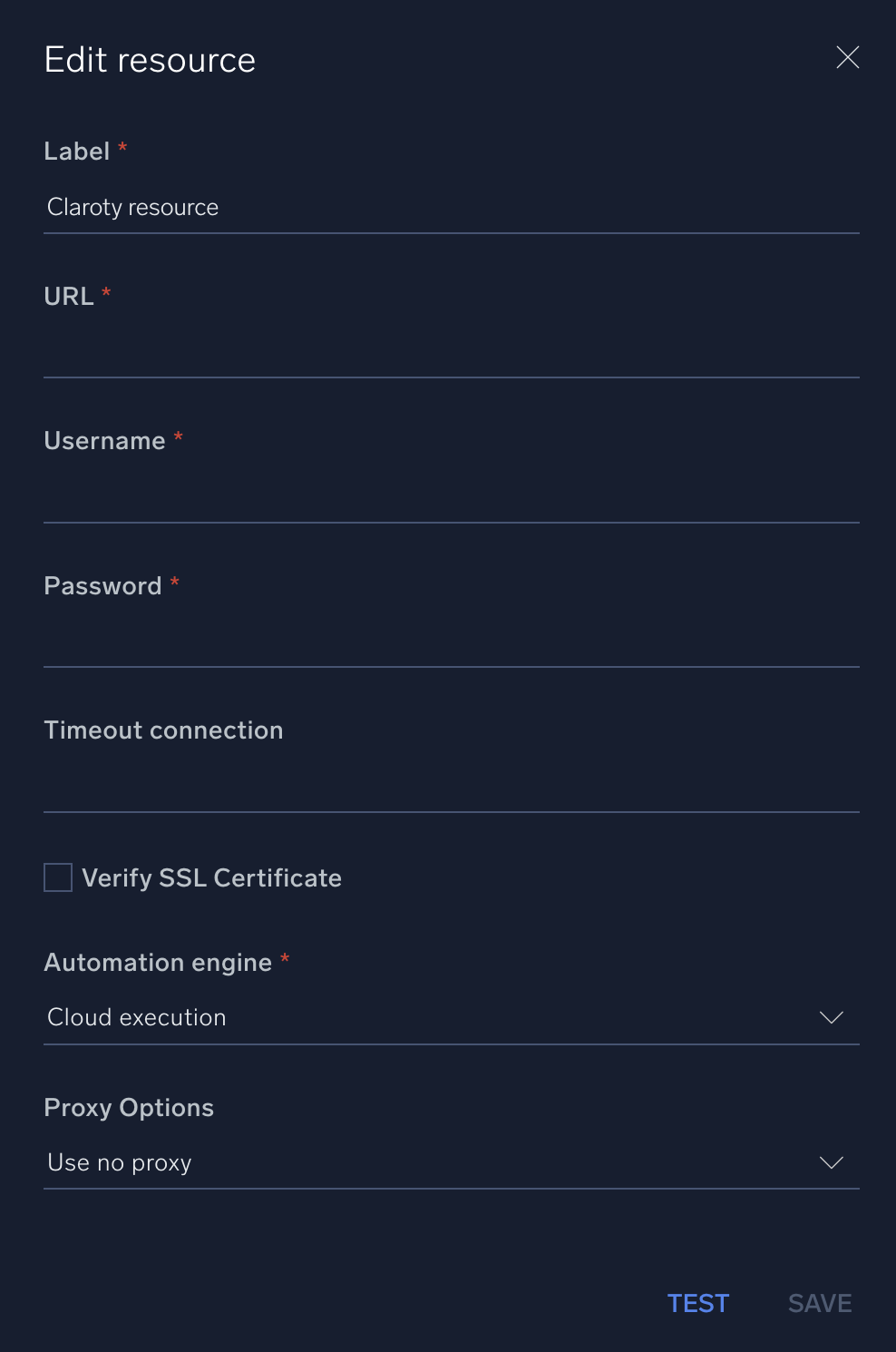 Claroty configuration