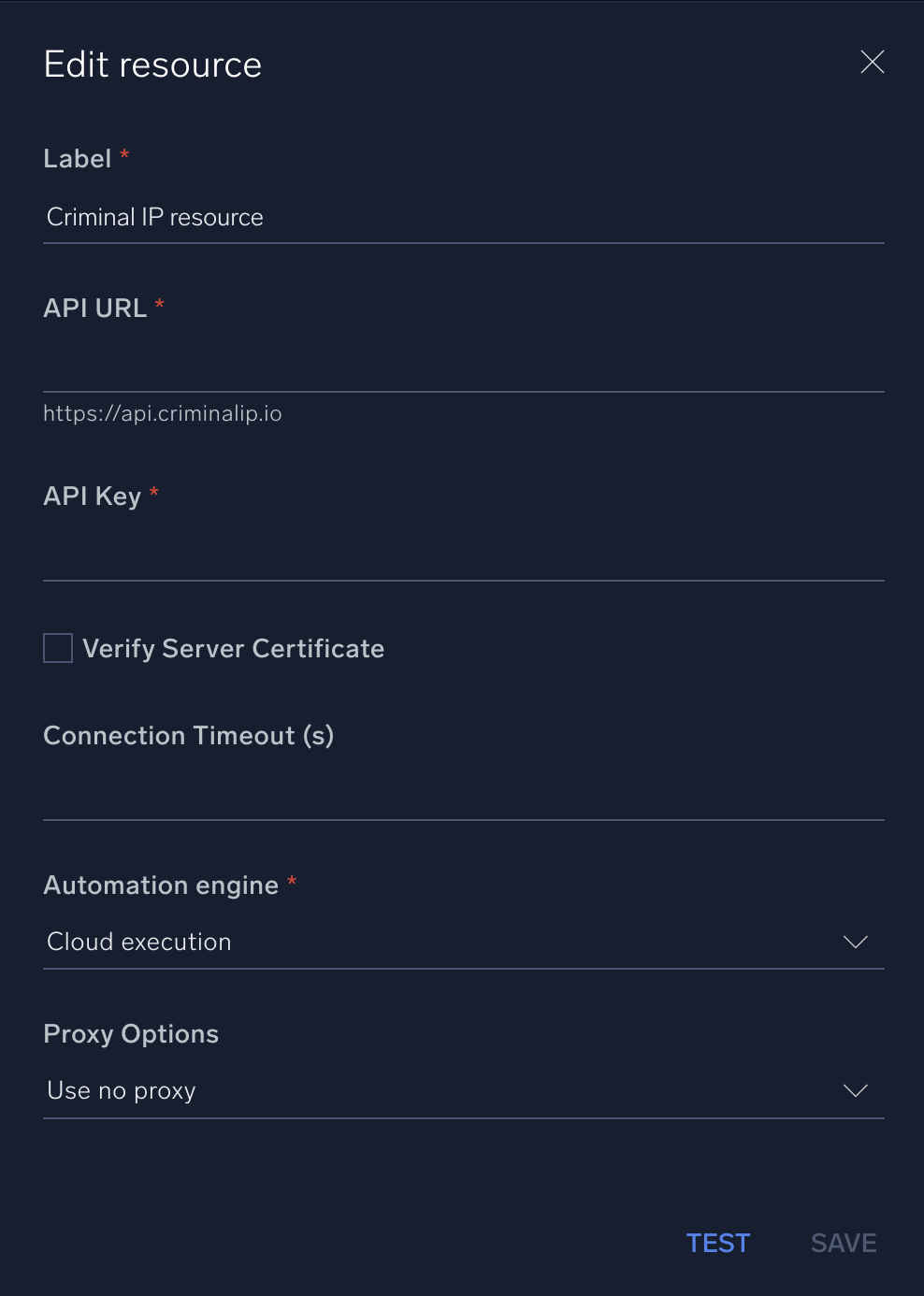 Criminal IP configuration
