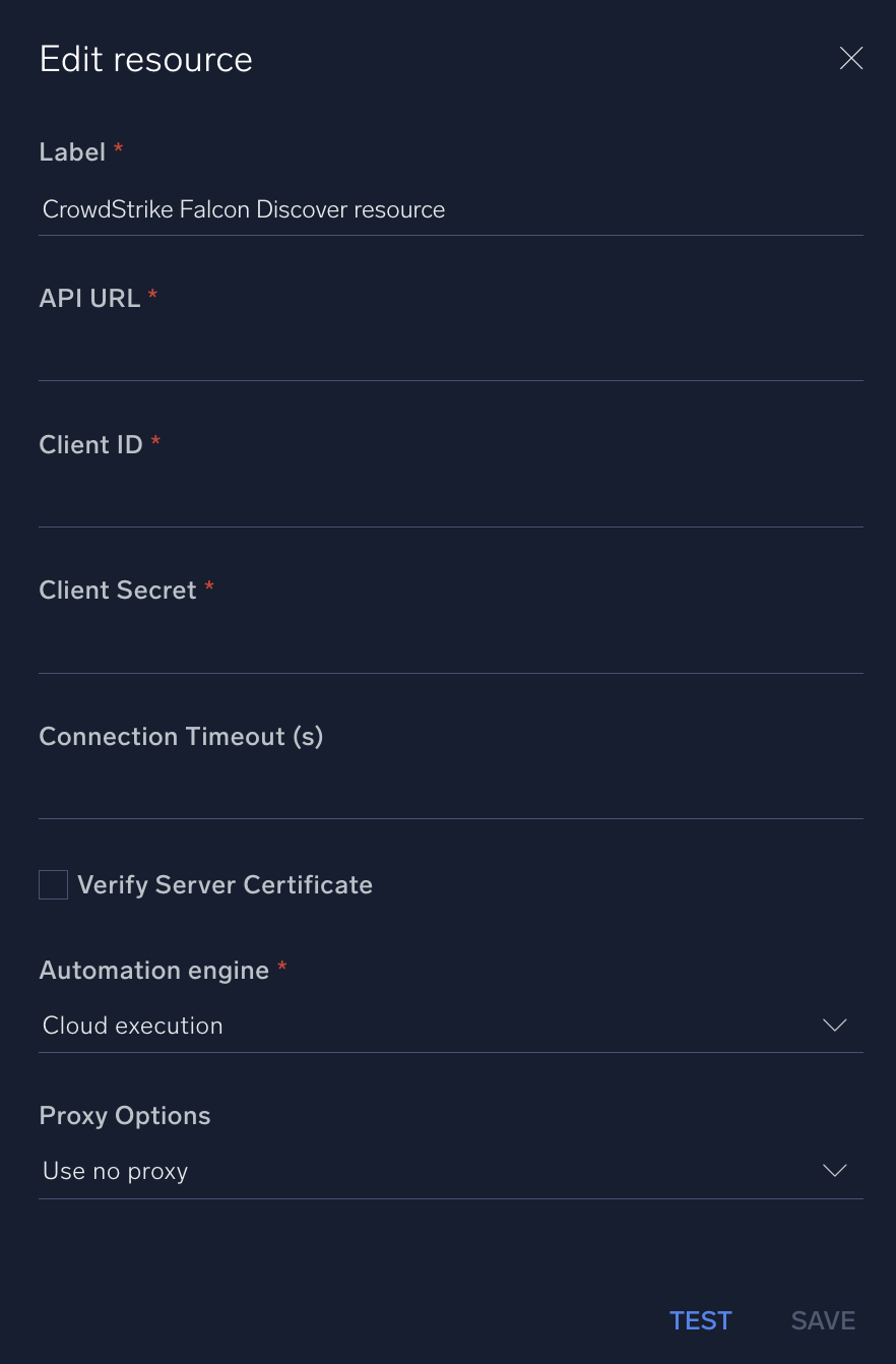 CrowdStrike Falcon Discover configuration