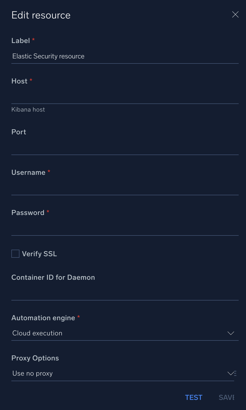 Elastic Security configuration