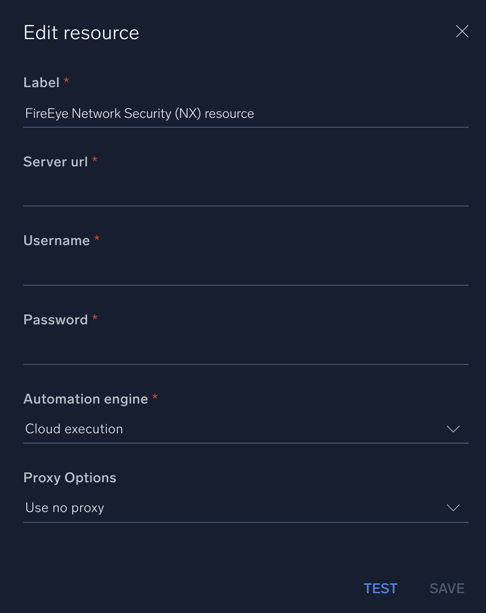 FireEye Network Security configuration