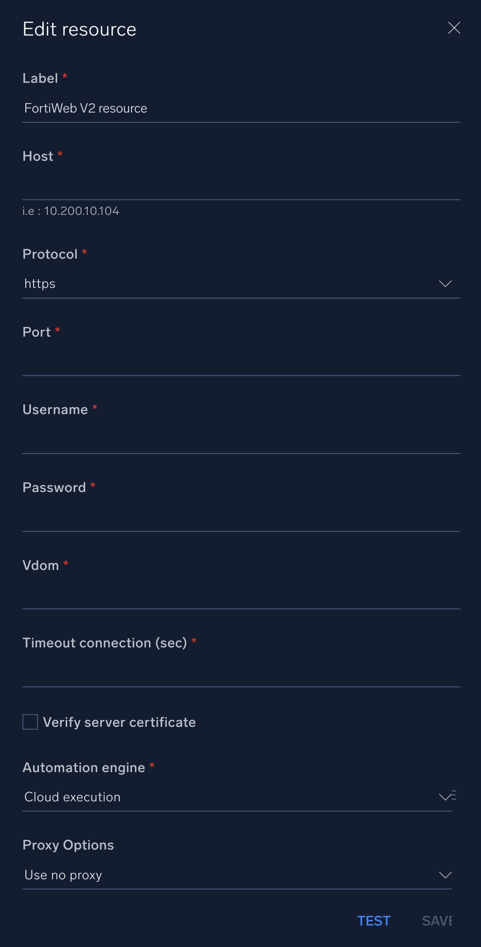 FortiWeb V2 configuration