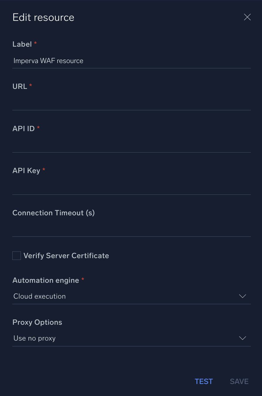 Imperva WAF configuration