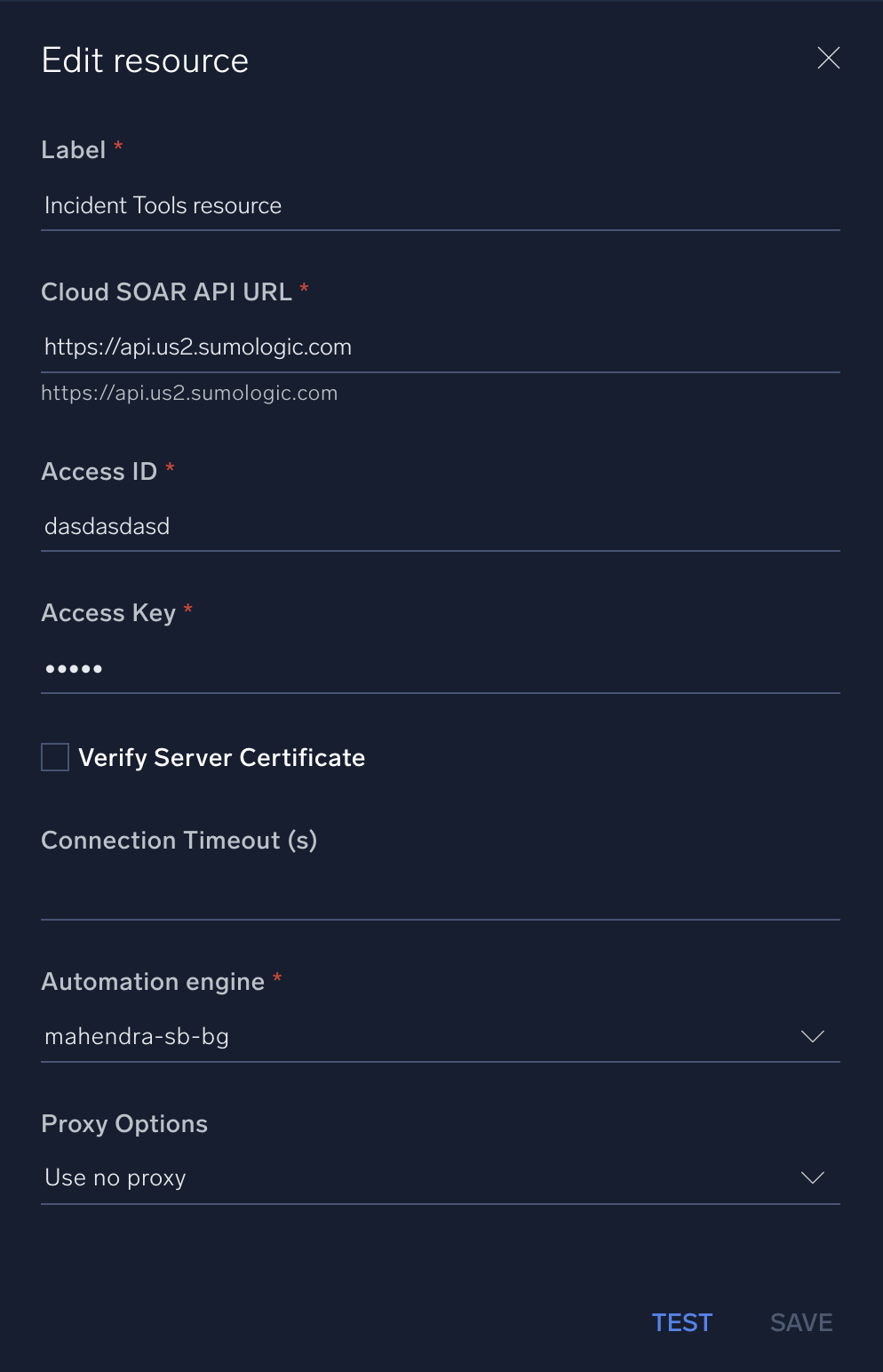 Incident Tools configuration