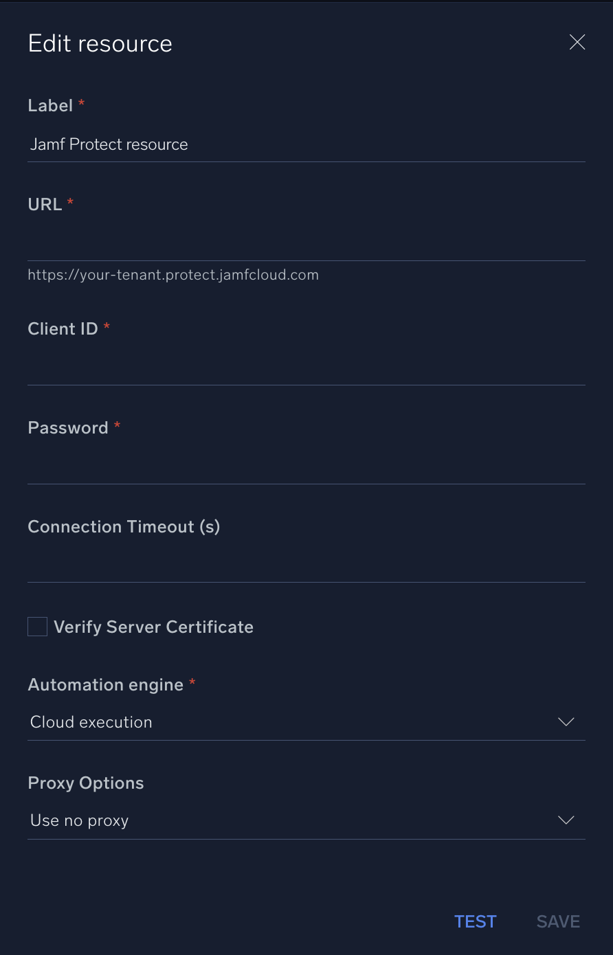 Jamf Protect configuration