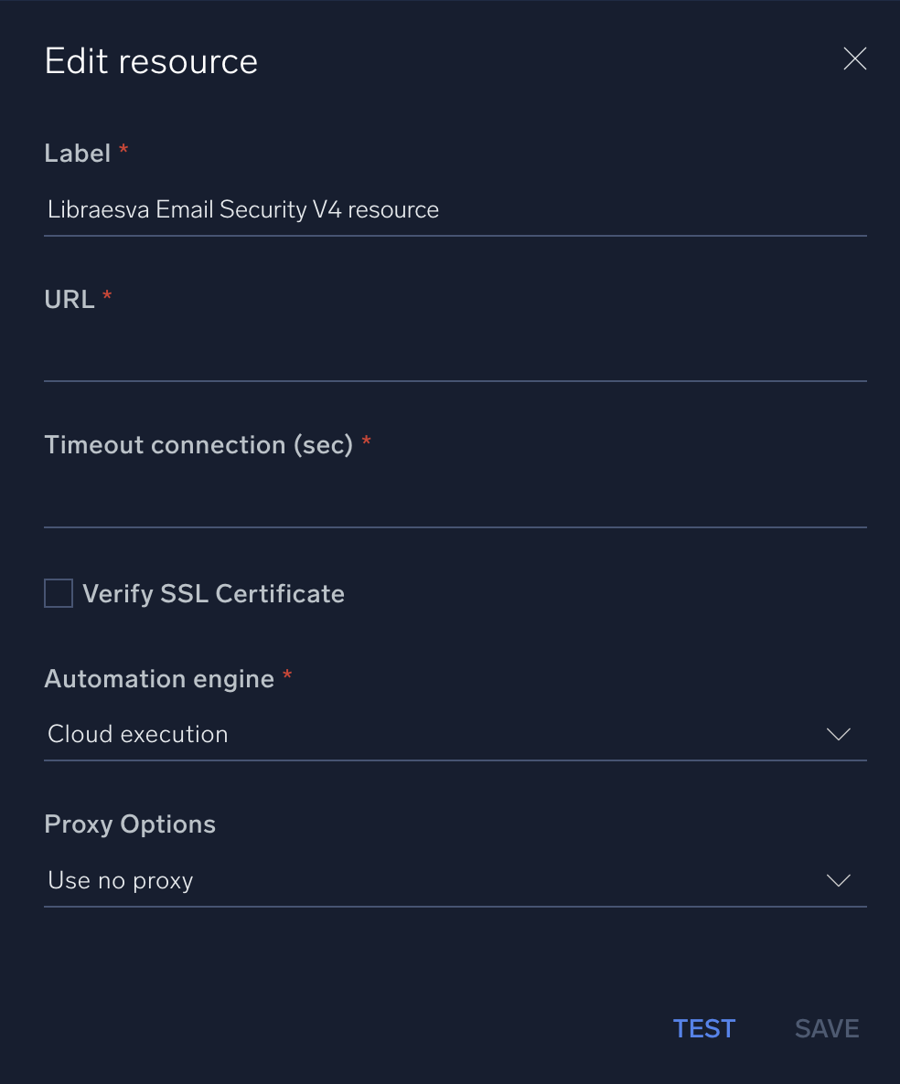 Libraesa V4 configuration