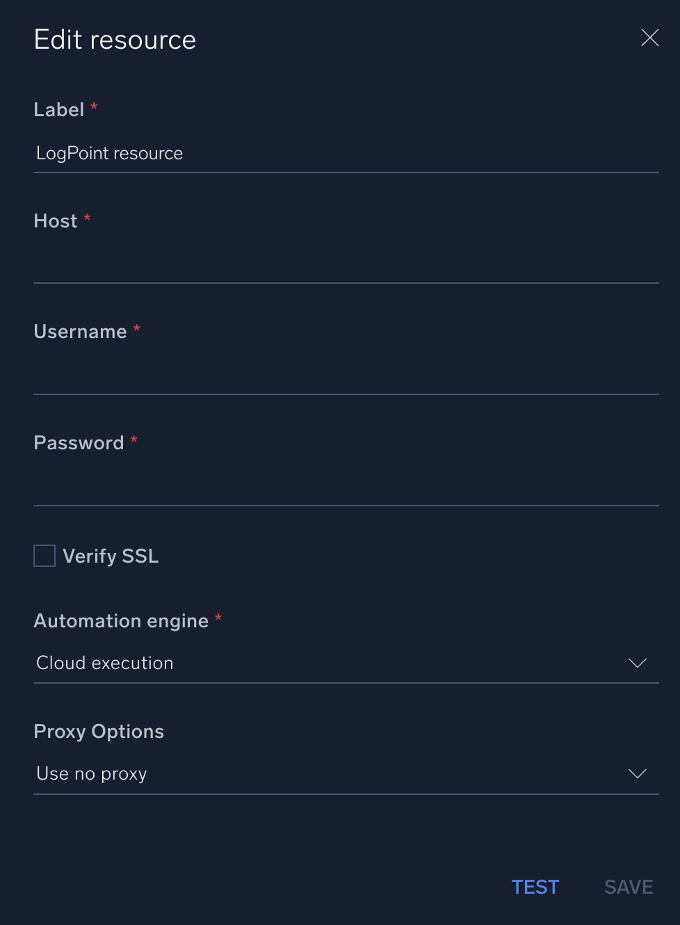 Logpoint configuration