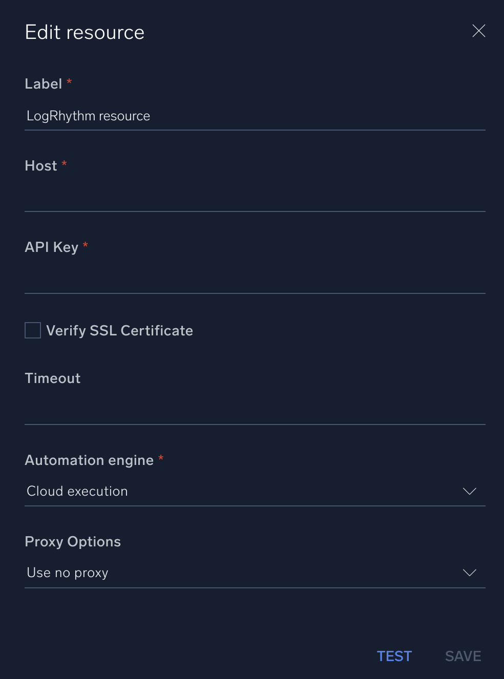 LogRhythm configuration