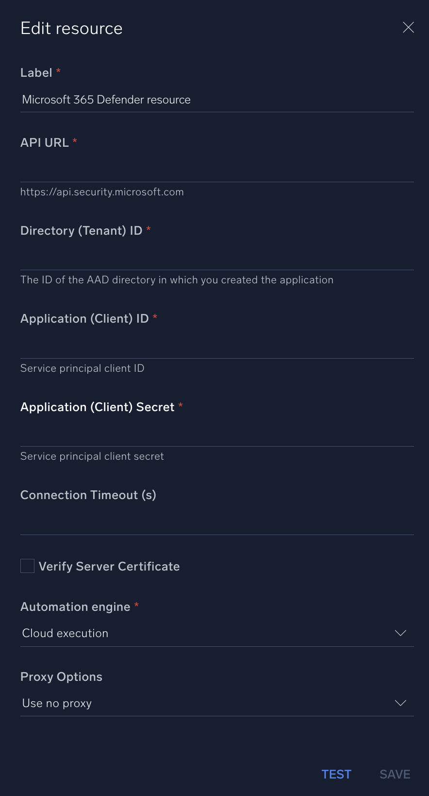 Microsoft 365 Defender configuration