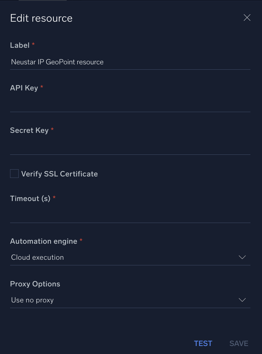 Neustar configuration