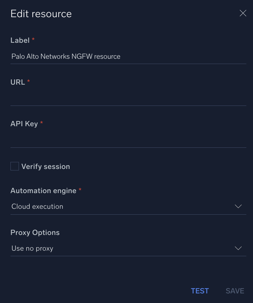 Palo Alto Networks NGFW configuration