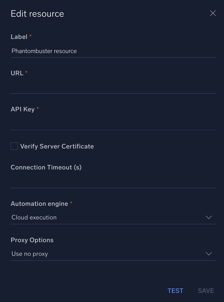 Phantombuster configuration