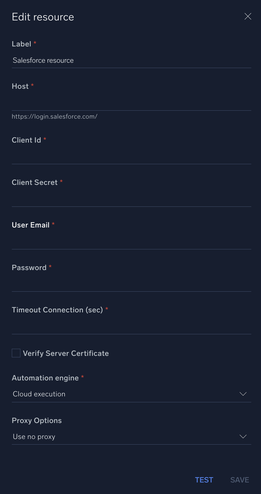 Salesforce configuration