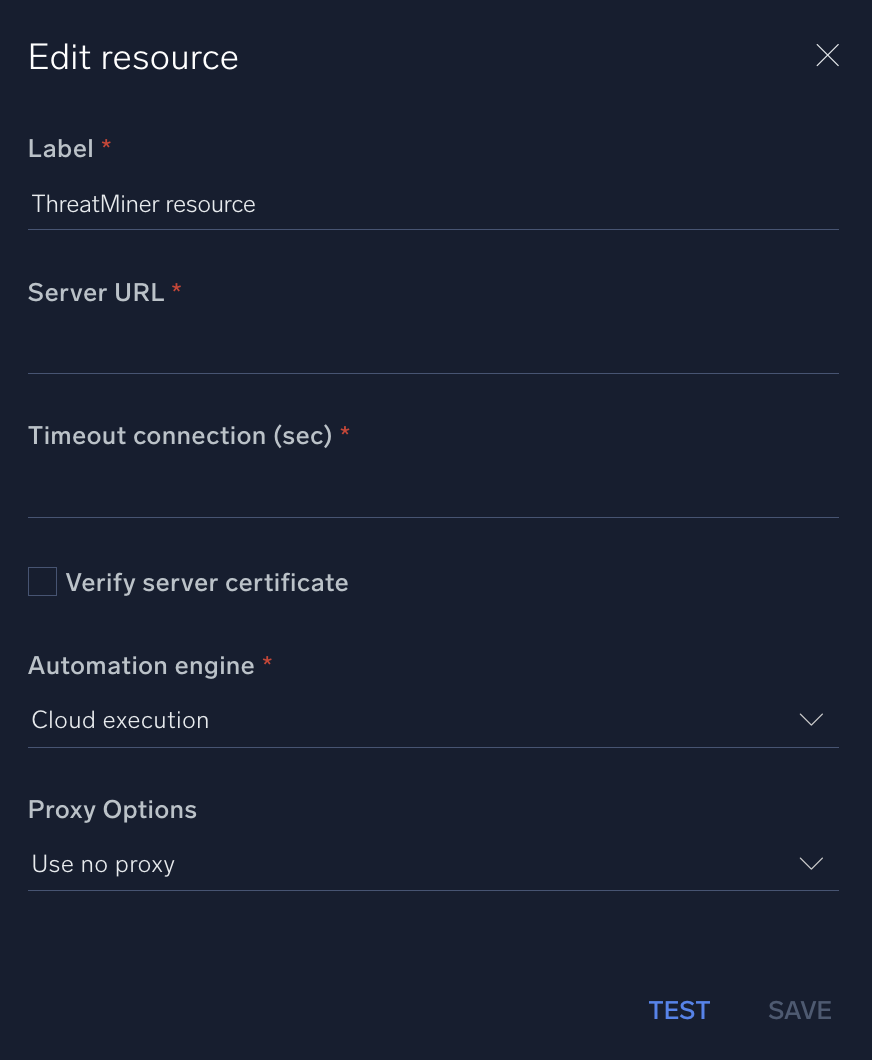 ThreatMiner configuration