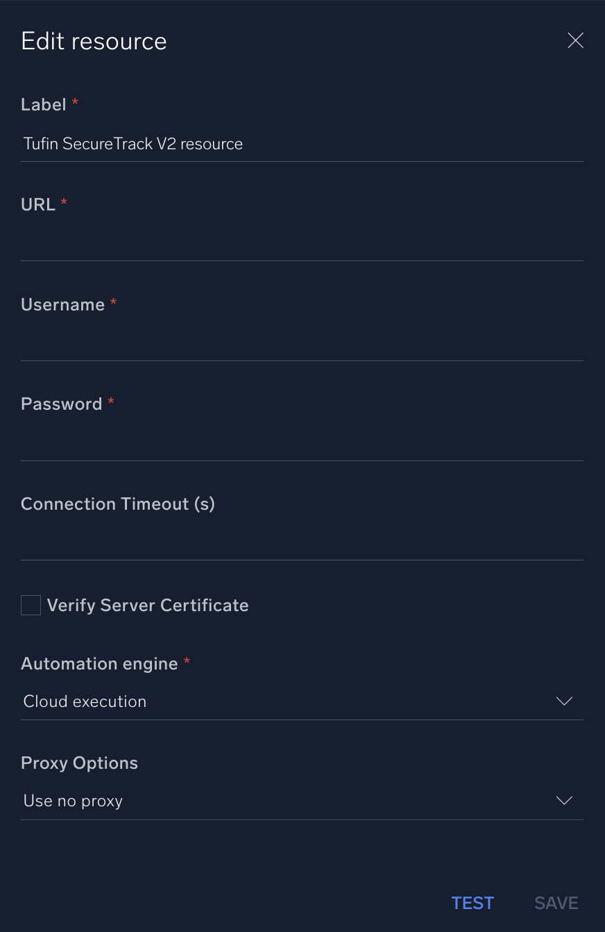 Tufin SecureTrack V2 configuration
