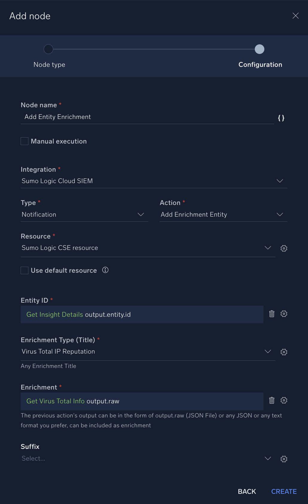 Add entity enrichment node