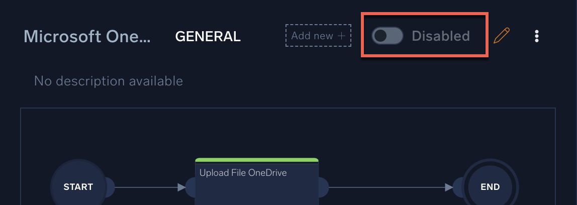 Playbook disabled toggle