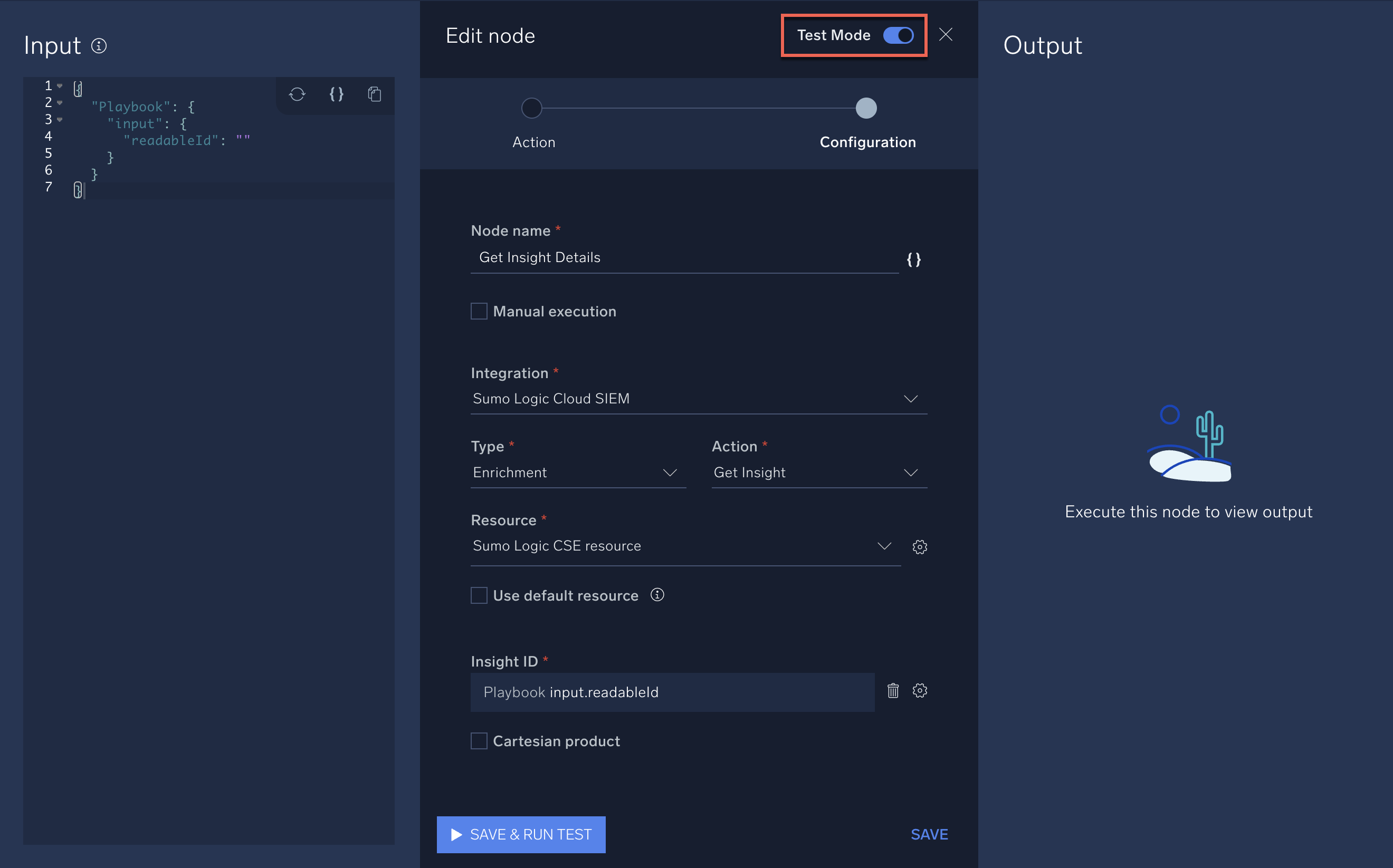 Playbook Test Mode toggle