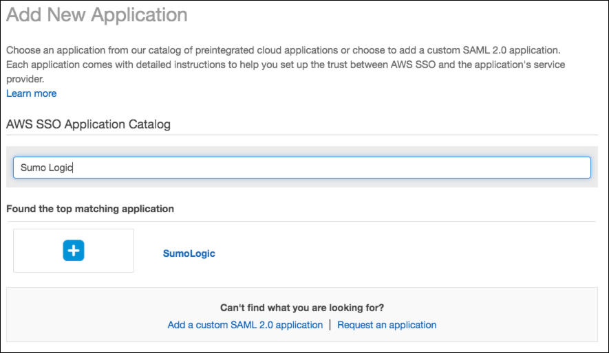 Add New Application dialog