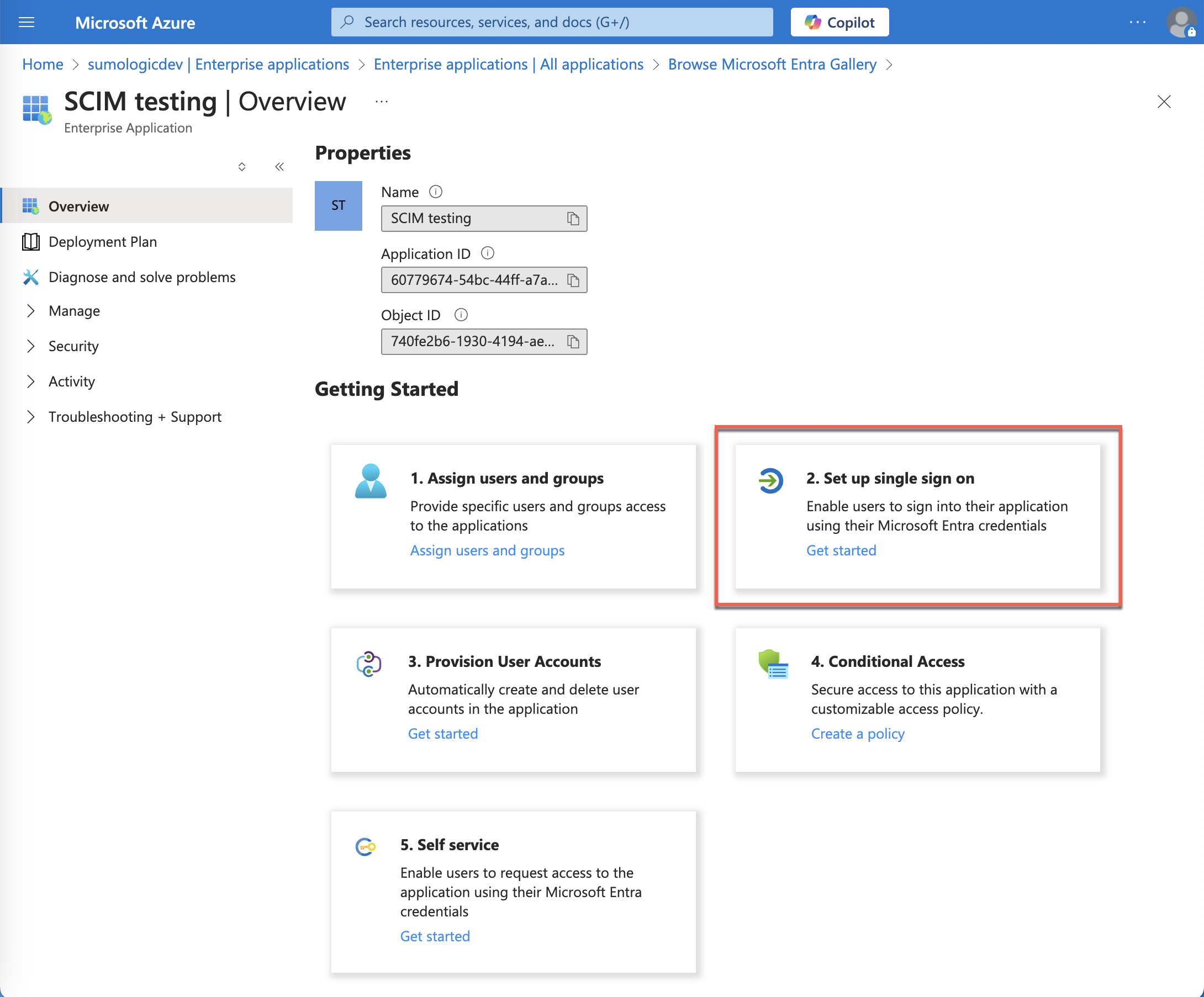 Set up single sign on