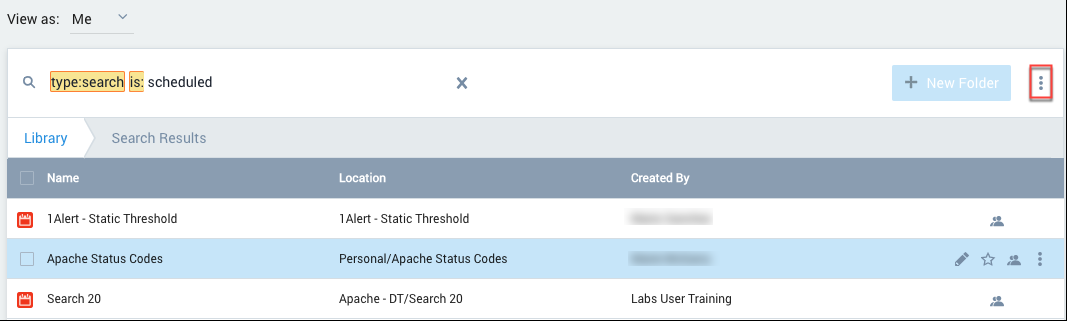 Library scheduled search edit