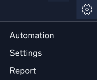 Settings menu