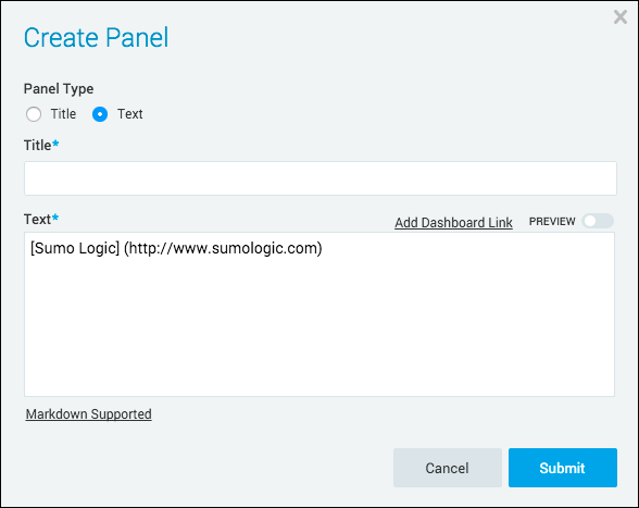 Create panel